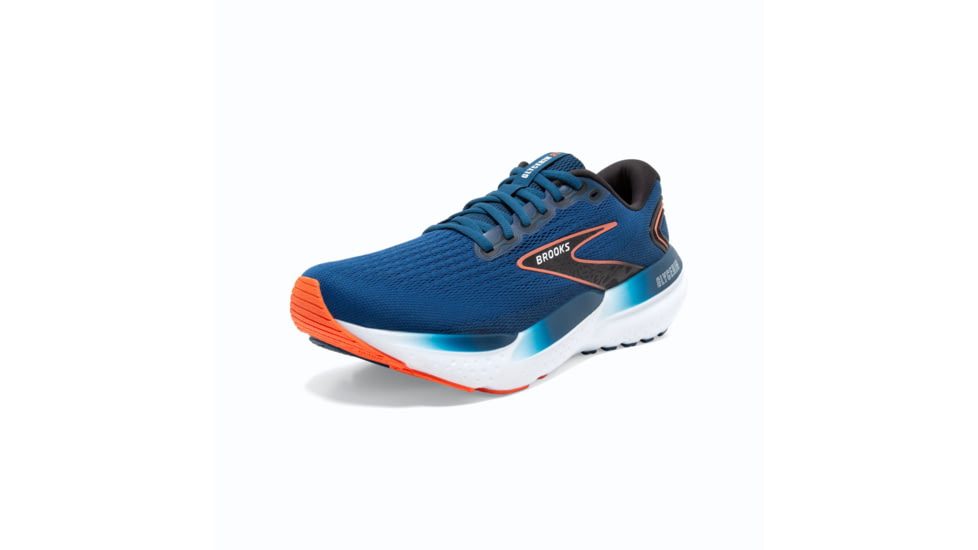 Brooks Glycerin 21 Running Shoes - Mens, Blue Opal/Black/Nasturtium, 12.0, 1104191D474.120