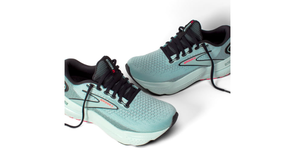 Brooks Glycerin 21 Running Shoes - Womens, Cloud/Black/Pink, 8, 1204081B410.080