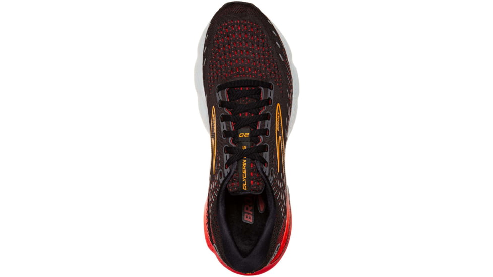 Brooks Glycerin GTS 20 Running Shoes - Mens, Black/Blackened Pearl/Fiery Red, 8.5, 1103831D090.085