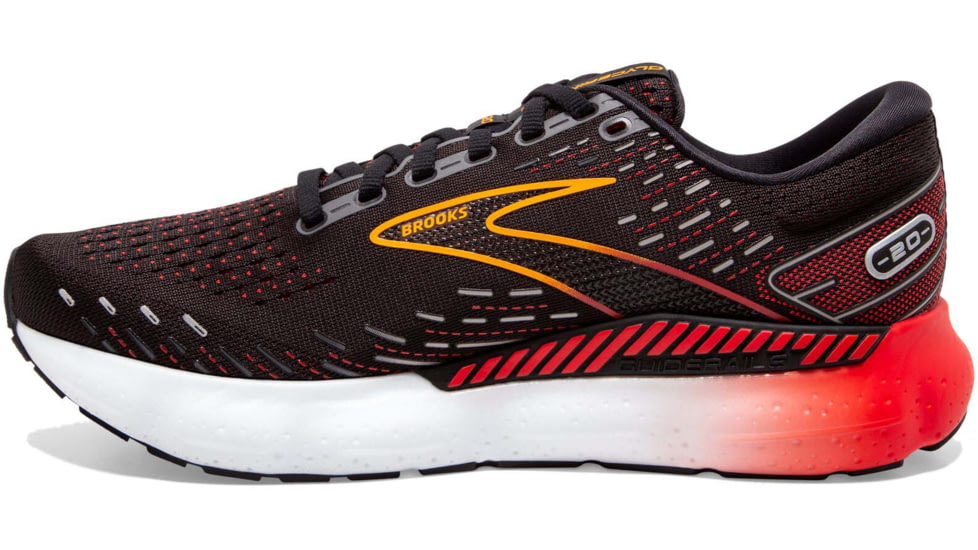 Brooks Glycerin GTS 20 Running Shoes - Mens, Black/Blackened Pearl/Fiery Red, 8.5, 1103831D090.085