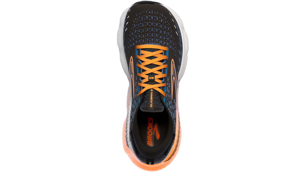 Brooks Glycerin GTS 20 Running Shoes - Mens, Black/Classic Blue/ Orange, 9.0, 1103831D035.090
