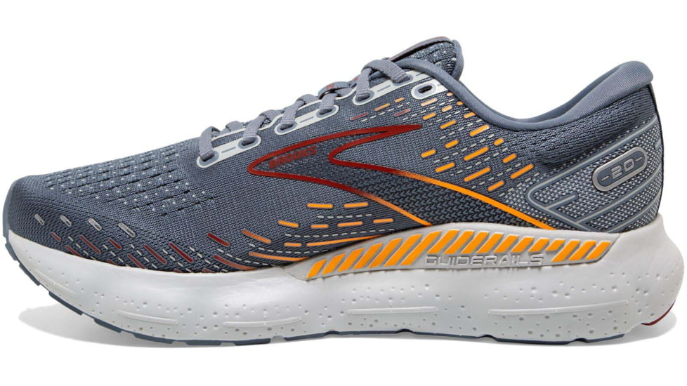 Brooks Glycerin GTS 20 Running Shoes - Mens, Grey/Chili Oil/Orange, 8.5, 1103831D034.085