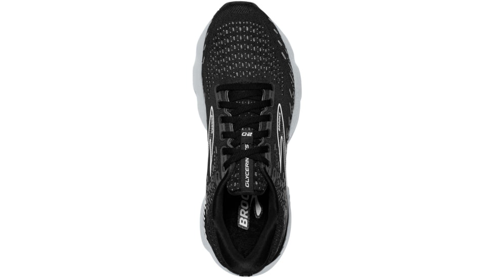 Brooks Glycerin GTS 20 Running Shoes - Mens, Wide, Black/White/Alloy, 8.0, 1103832E059.080