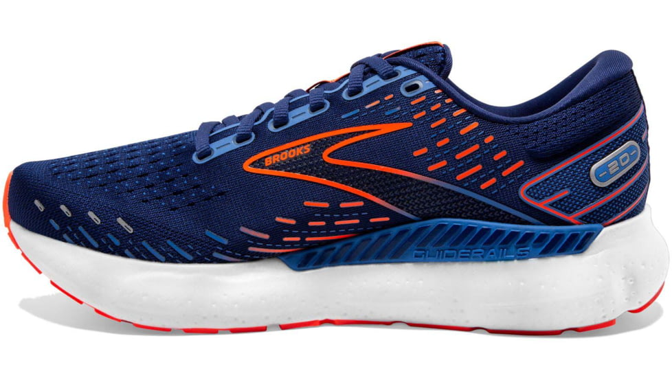 Brooks Glycerin GTS 20 Running Shoes - Mens, Wide, Blue Depths/Palace Blue/Orange, 9.5, 1103832E444.095