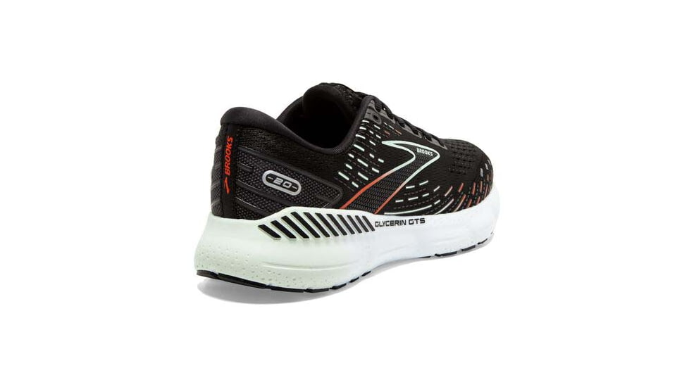 Brooks Glycerin GTS 20 Running Shoes - Womens, Medium, Black/Red/Opal, 6.0, 1203701B045.060