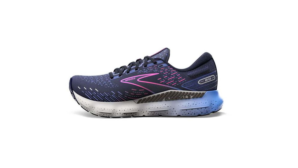 Brooks Glycerin GTS 20 Running Shoes - Womens, Medium, Peacoat/Blue/Pink, 11.5, 1203701B460.115