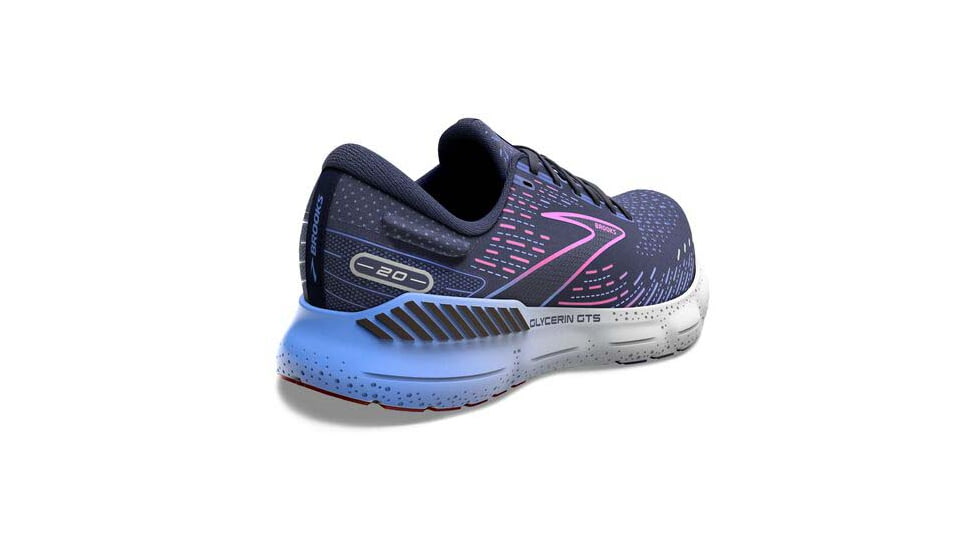 Brooks Glycerin GTS 20 Running Shoes - Womens, Medium, Peacoat/Blue/Pink, 11.5, 1203701B460.115