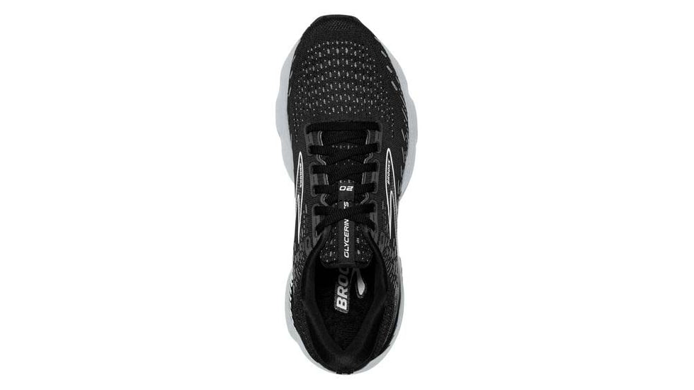 Brooks Glycerin GTS 20 Running Shoes - Womens, Medium, Black/White/Alloy, 6.0, 1203701B059.060