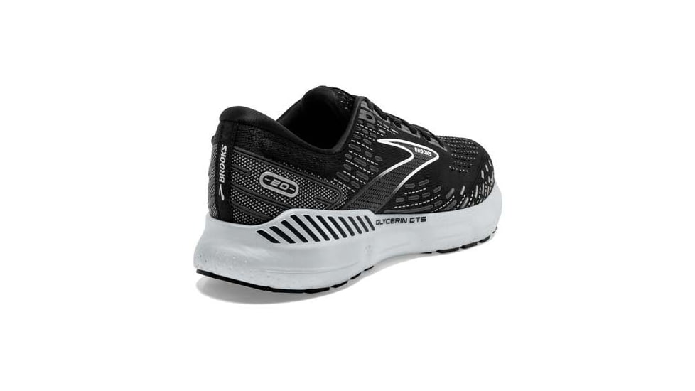 Brooks Glycerin GTS 20 Running Shoes - Womens, Medium, Black/White/Alloy, 6.0, 1203701B059.060