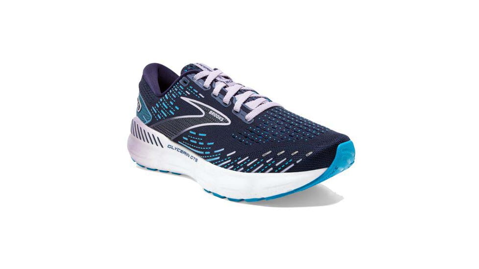 Brooks Glycerin GTS 20 Running Shoes - Womens, Medium, Peacoat/Ocean/Pastel Lilac, 7.5, 1203701B499.075