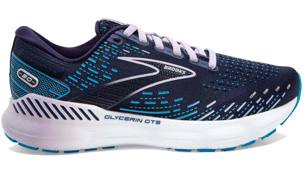Brooks Glycerin GTS 20 Running Shoes - Womens, Medium, Peacoat/Ocean/Pastel Lilac, 7.5, 1203701B499.075