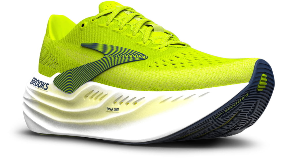 Brooks Glycerin Max Road Running Shoes - Mens, Lime/Navy Peony/White, 9, 1D, 1104471D303.090