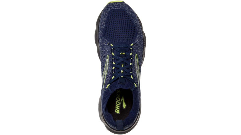 Brooks Glycerin StealthFit 20 Running Shoes - Mens, Blue/Ebony/Lime, 13.0, 1103841D404.130
