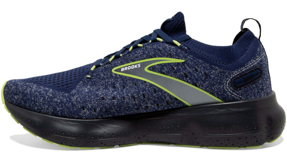 Brooks Glycerin StealthFit 20 Running Shoes - Mens, Blue/Ebony/Lime, 13.0, 1103841D404.130