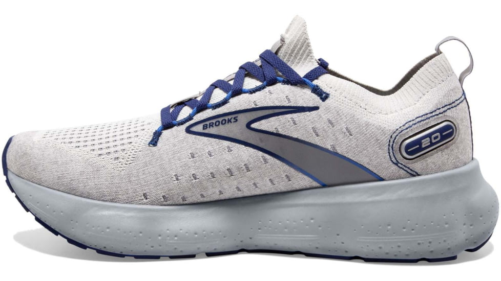 Brooks Glycerin StealthFit 20 Running Shoes - Mens, Oyster/Alloy/Blue Depths, 9.0, 1103841D081.090