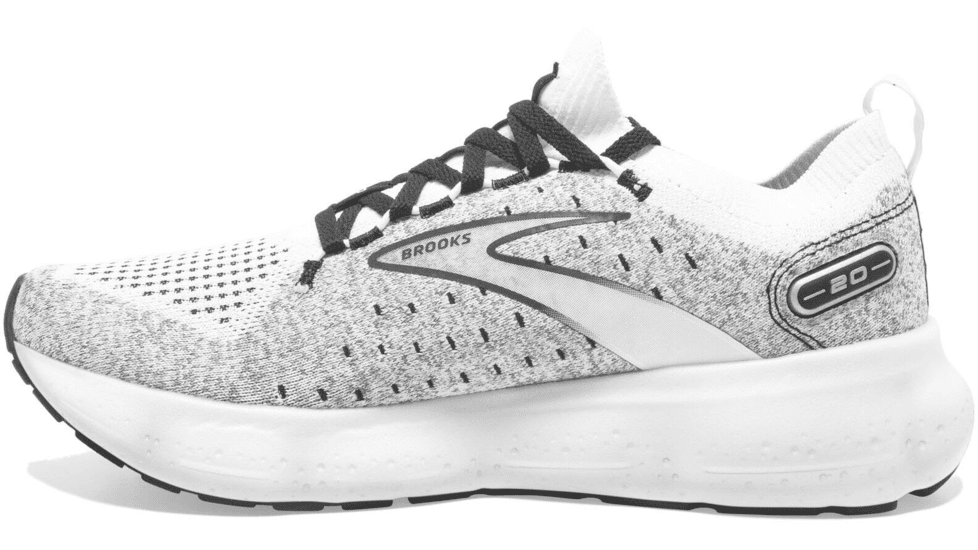 Brooks Glycerin StealthFit 20 Running Shoes - Mens, White/Grey/Black, 12.0, 1103841D135.120