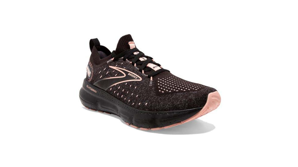Brooks Glycerin StealthFit 20 Running Shoes - Womens, Medium, Black/Pearl/Peach, 7.5, 1203721B026.075