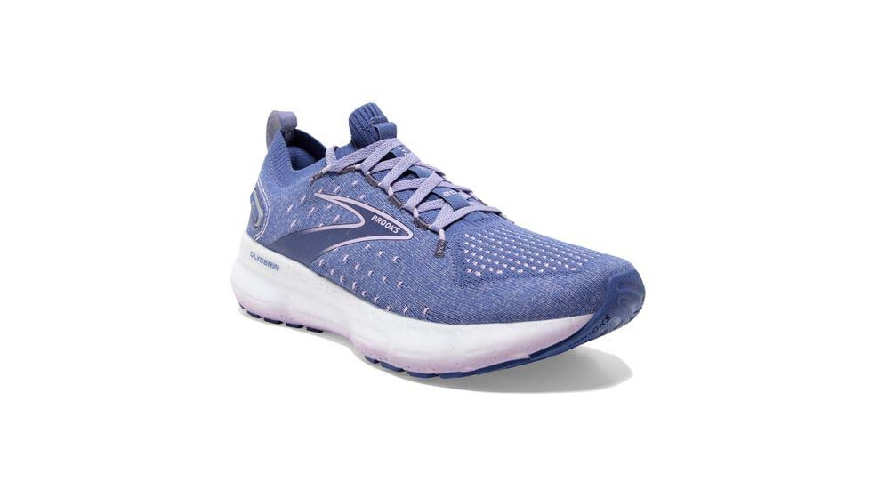 Brooks Glycerin StealthFit 20 Running Shoes - Womens, Medium, Blue/Pastel Lilac/White, 9.0, 1203721B402.090
