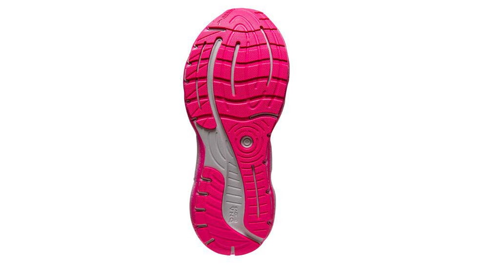 Brooks Glycerin StealthFit GTS 20 Running Shoes - Womens, Medium, Grey/Yellow/Pink, 9.5, 1203711B067.095