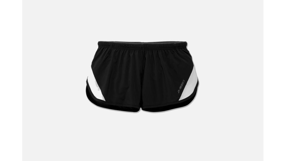 Brooks Go-To 2 Inch Split Men's Running Short, Black/Sterling, Large 211135-Black/Sterling-L