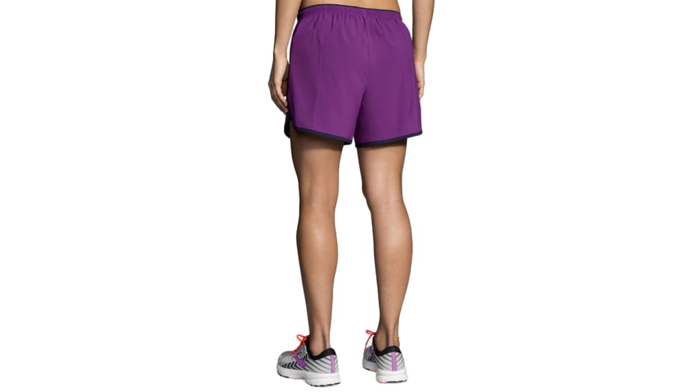 Brooks Go-To 5 Inch Short - Womens, Violet/Navy, Small, 221202517.025