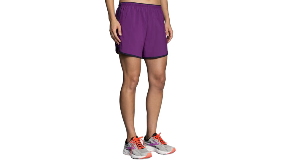 Brooks Go-To 5 Inch Short - Womens, Violet/Navy, Small, 221202517.025