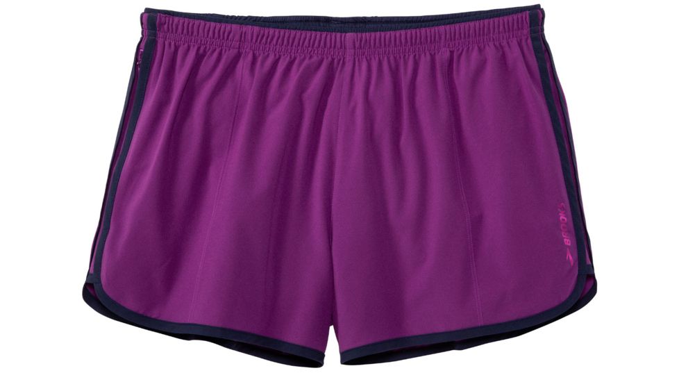 Brooks Go-To 3 Inch Short - Womens, Violet/Navy, Medium, 221203517.030