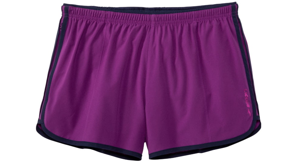 Brooks Go-To 3 Inch Short - Womens, Violet/Navy, Small, 221203517.025