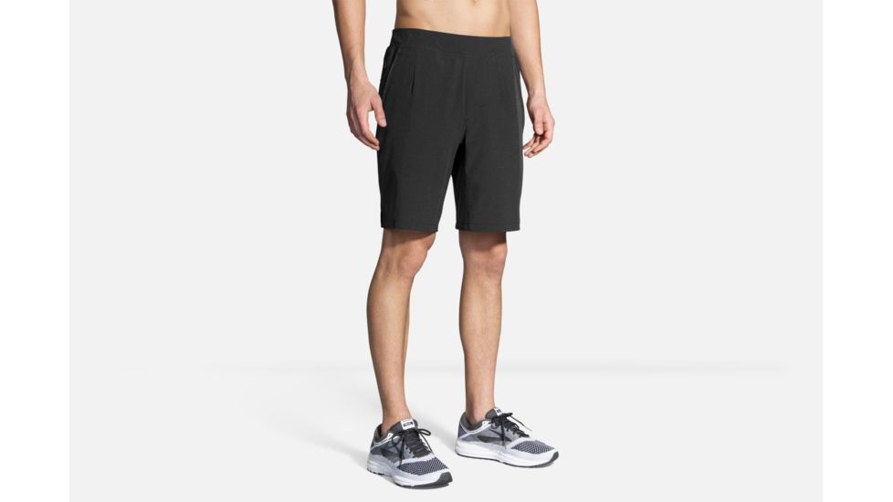 Brooks Fremont 9 Inch Linerless Men's Running Short, Black, Extra Large 211131-Black-XL