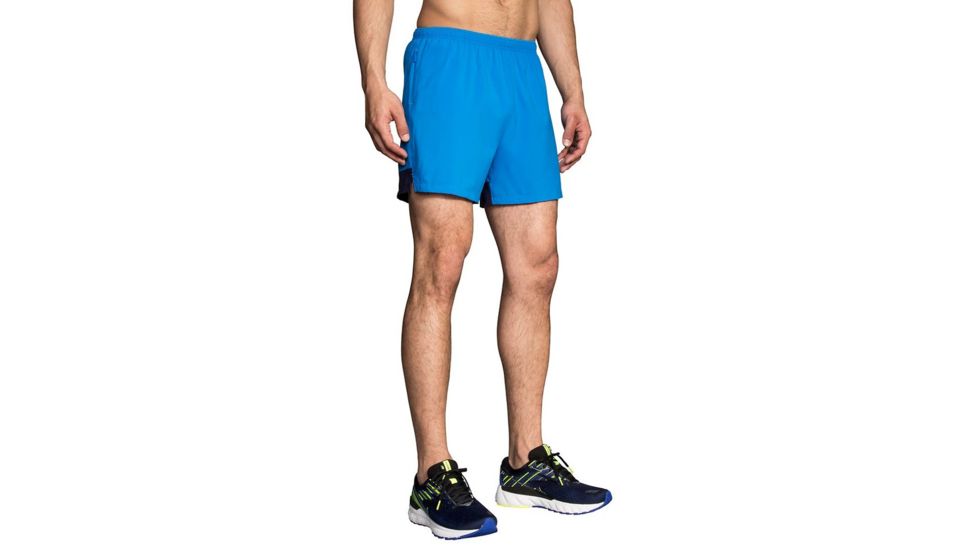 Brooks Go-To 5 Inch Short - Mens, Azul/Navy, Large, 211071497.035
