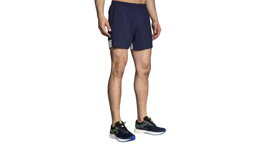 Brooks Go-To 5 Inch Short - Mens, Navy/White/Navy, Large, 211071415.035