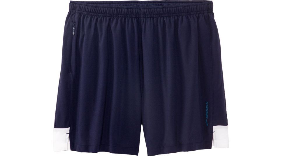 Brooks Go-To 5 Inch Short - Mens, Navy/White/Navy, Medium, 211071415.030