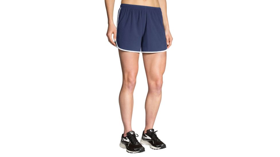 Brooks Go-To 5 Inch Short - Womens, Navy/White, Small, 221202447.025