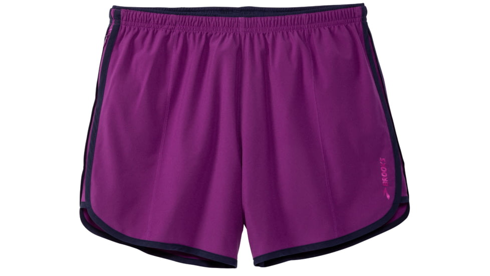 Brooks Go-To 5 Inch Short - Womens, Violet/Navy, Large, 221202517.035
