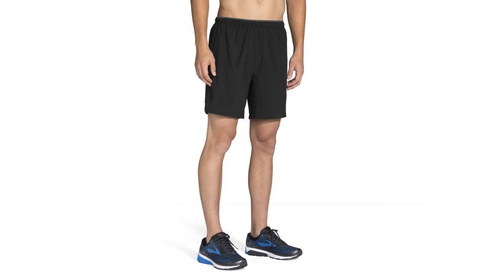 Brooks Go-To 7 Inch Mens Running Short, Black, Small, 211072-Black-S