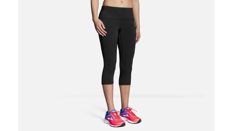 Brooks Go-To Capri Women's Running Pants, Black, Large 221129-Black-L