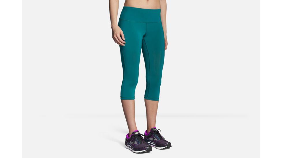 Brooks Go-To Capri Women's Running Pants, Ocean, Small 221129-Ocean-S