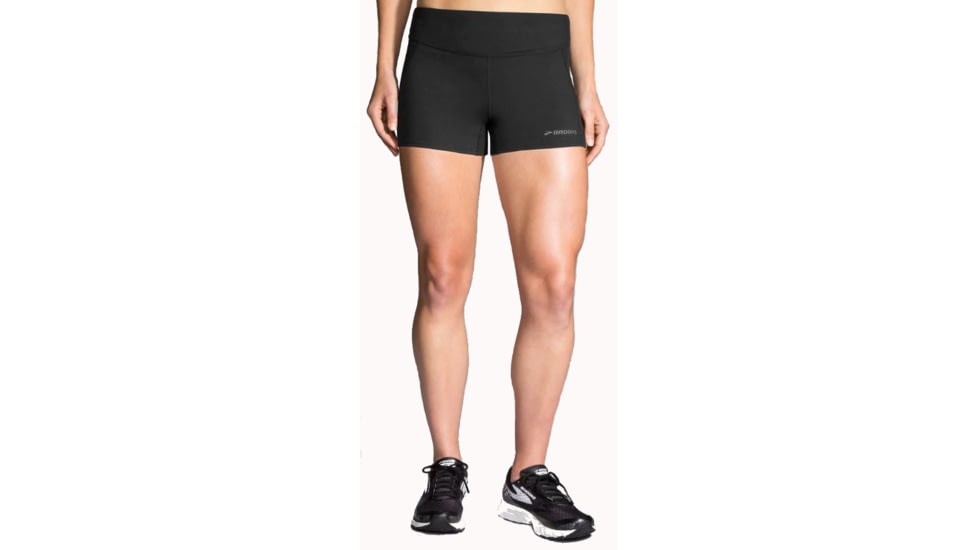 Brooks Greenlight 3 Inch Running Short Tight - Women's-Black-X-Small