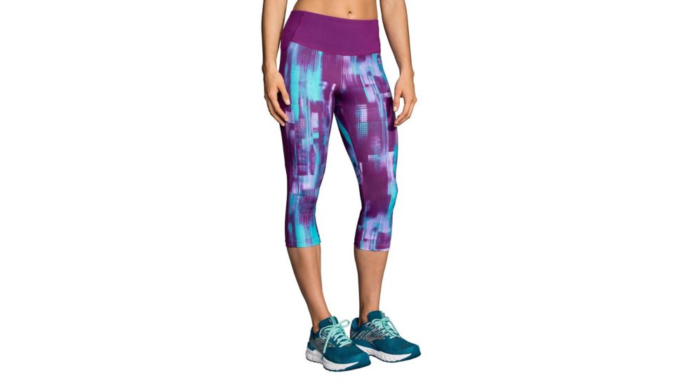 Brooks Greenlight Running Capri - Womens, Violet Pulse/Violet, Large, 221349561.035