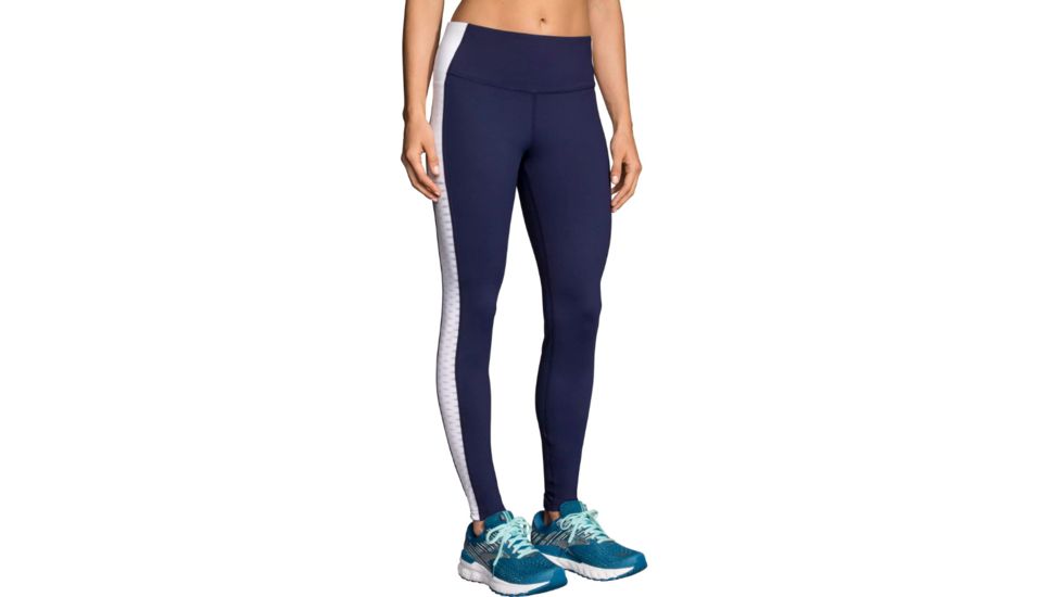 Brooks Greenlight Tight - Womens, Navy/White, Large, 221350447.035