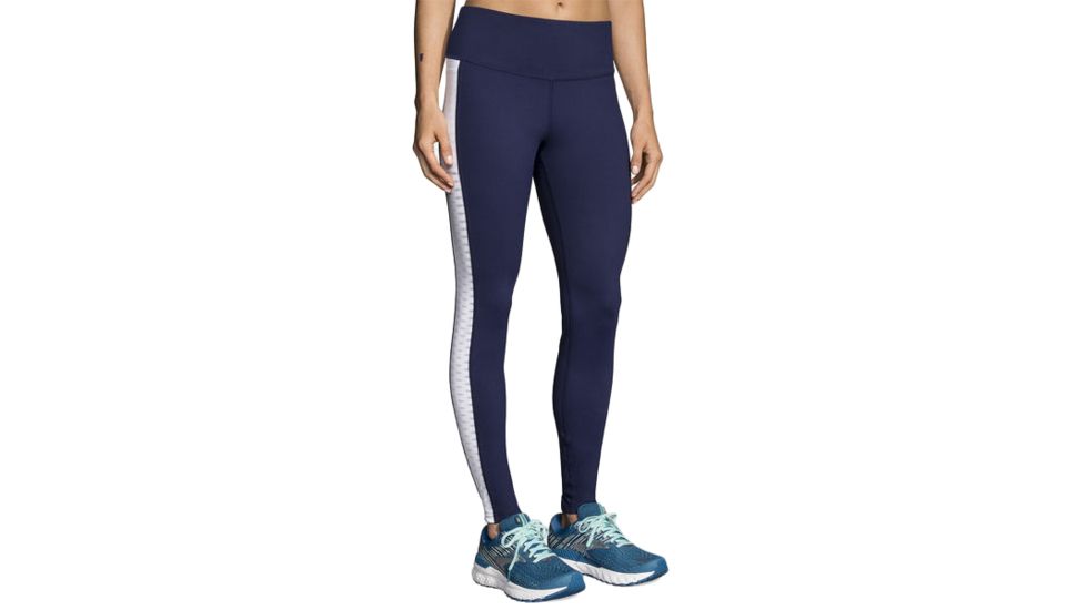 Brooks Greenlight Tight - Womens, Navy/White, Medium, 221350447.030
