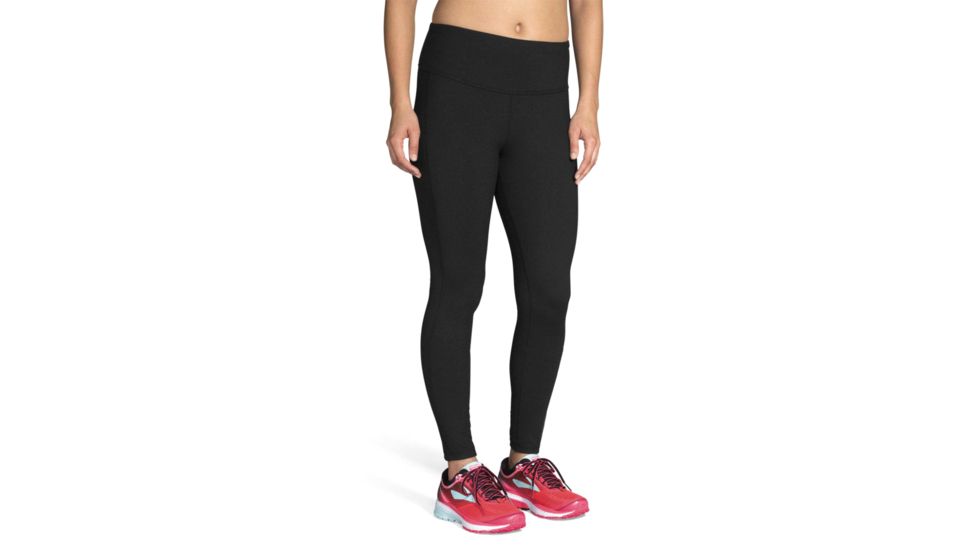 Brooks Greenlight Womens Running Tight, Black, Small, 221228-Black-S