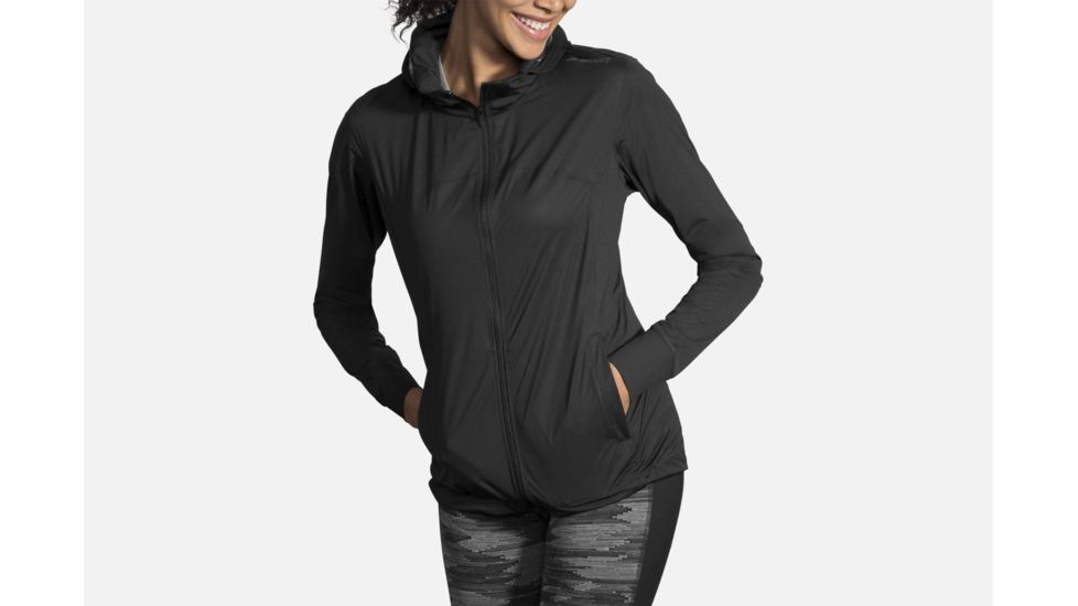 Brooks Hideout Women's Jacket, Black, Medium 221229-Black-M