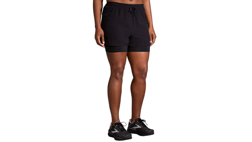 Brooks High Point 3in 2-in-1 Short - Womens, Black, XS, 221611001.020