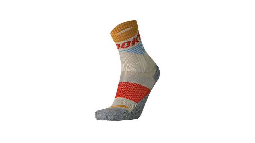 Brooks High Point Crew Sock, Oatmeal/Red Clay, M, 280491214.030