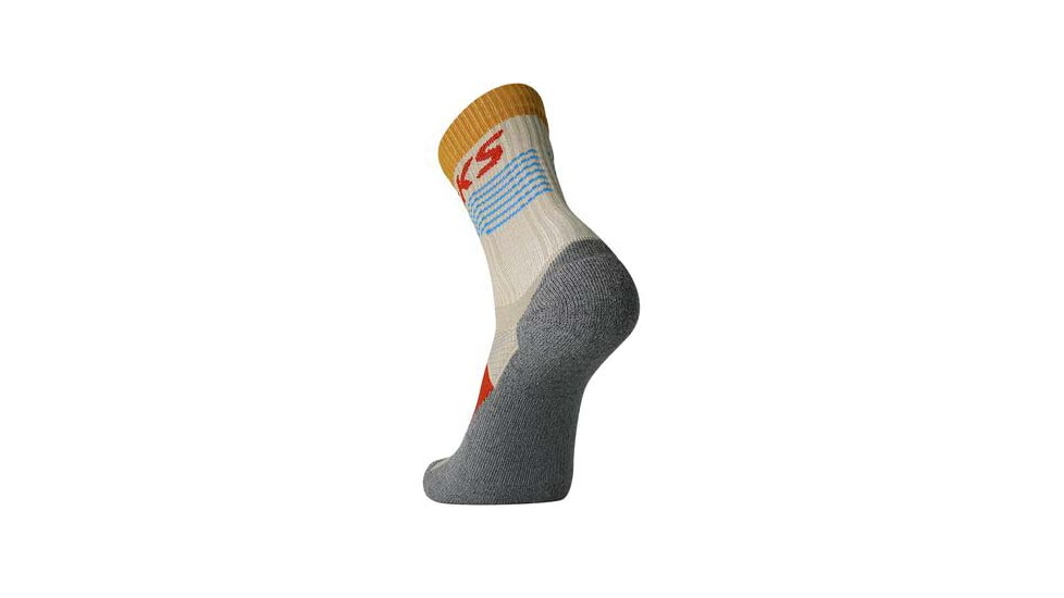 Brooks High Point Crew Sock, Oatmeal/Red Clay, M, 280491214.030