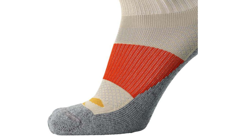 Brooks High Point Crew Sock, Oatmeal/Red Clay, M, 280491214.030