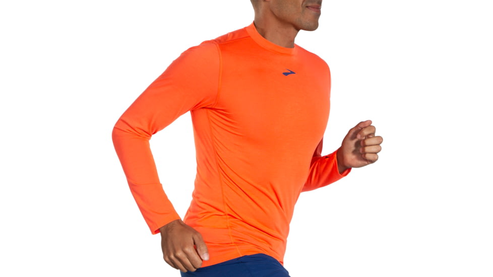 Brooks High Point Long Sleeve Shirt - Mens, Bright Orange, Medium, 211474836.030