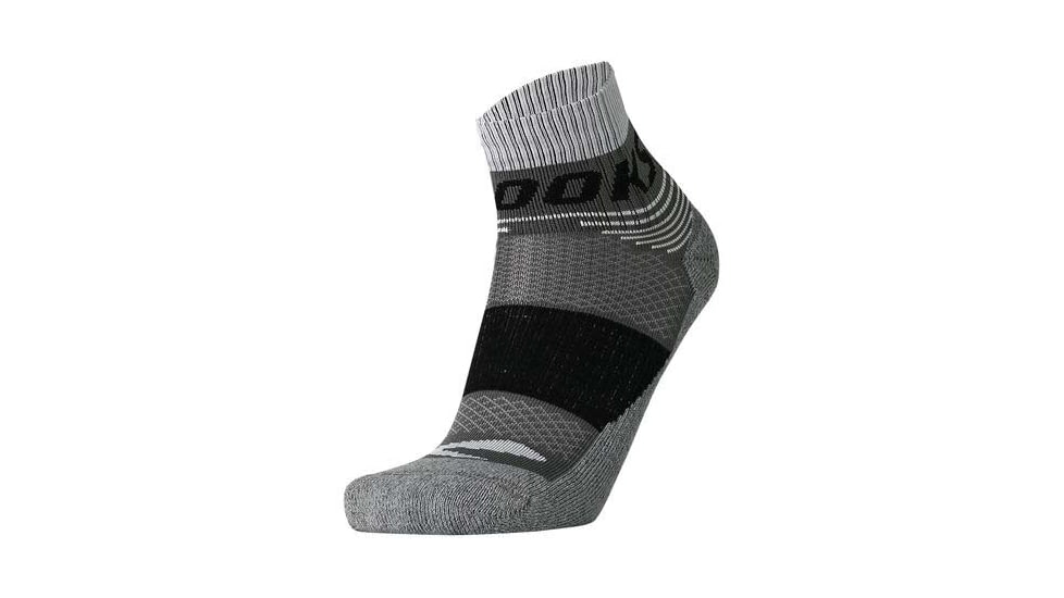 Brooks High Point Quarter Sock, Asphalt/Black, L, 280500012.035