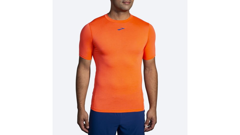 Brooks High Point Short Sleeve T-Shirt - Mens, Bright Orange, Medium, 211475836.030